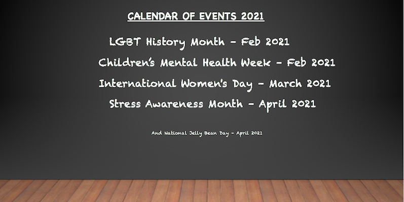 2021 Calendar of Events