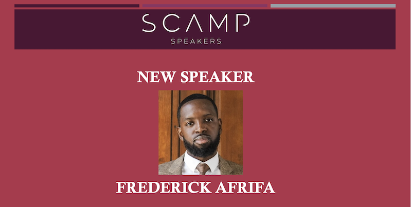 New Speaker – Frederick Afrifa